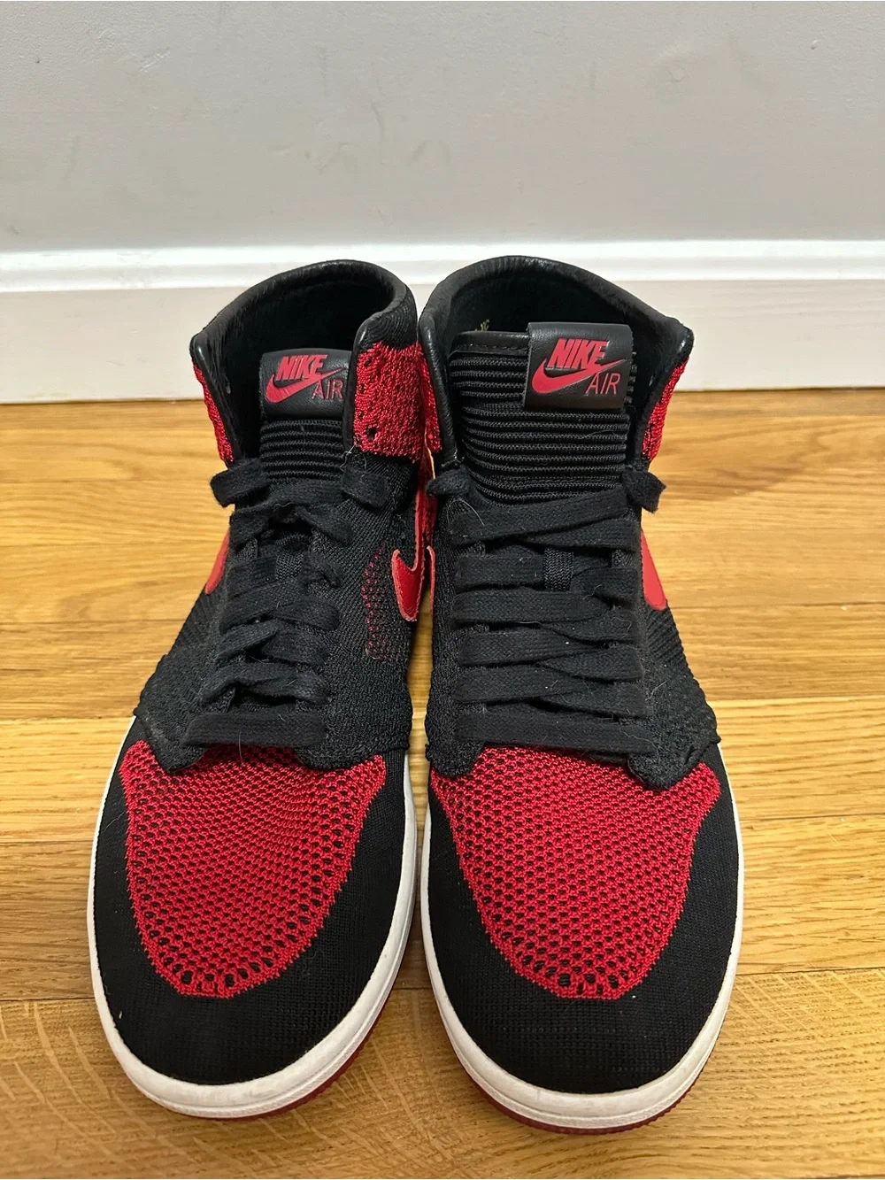 Jordan 1 high flyknit “bred” 2017 size 10